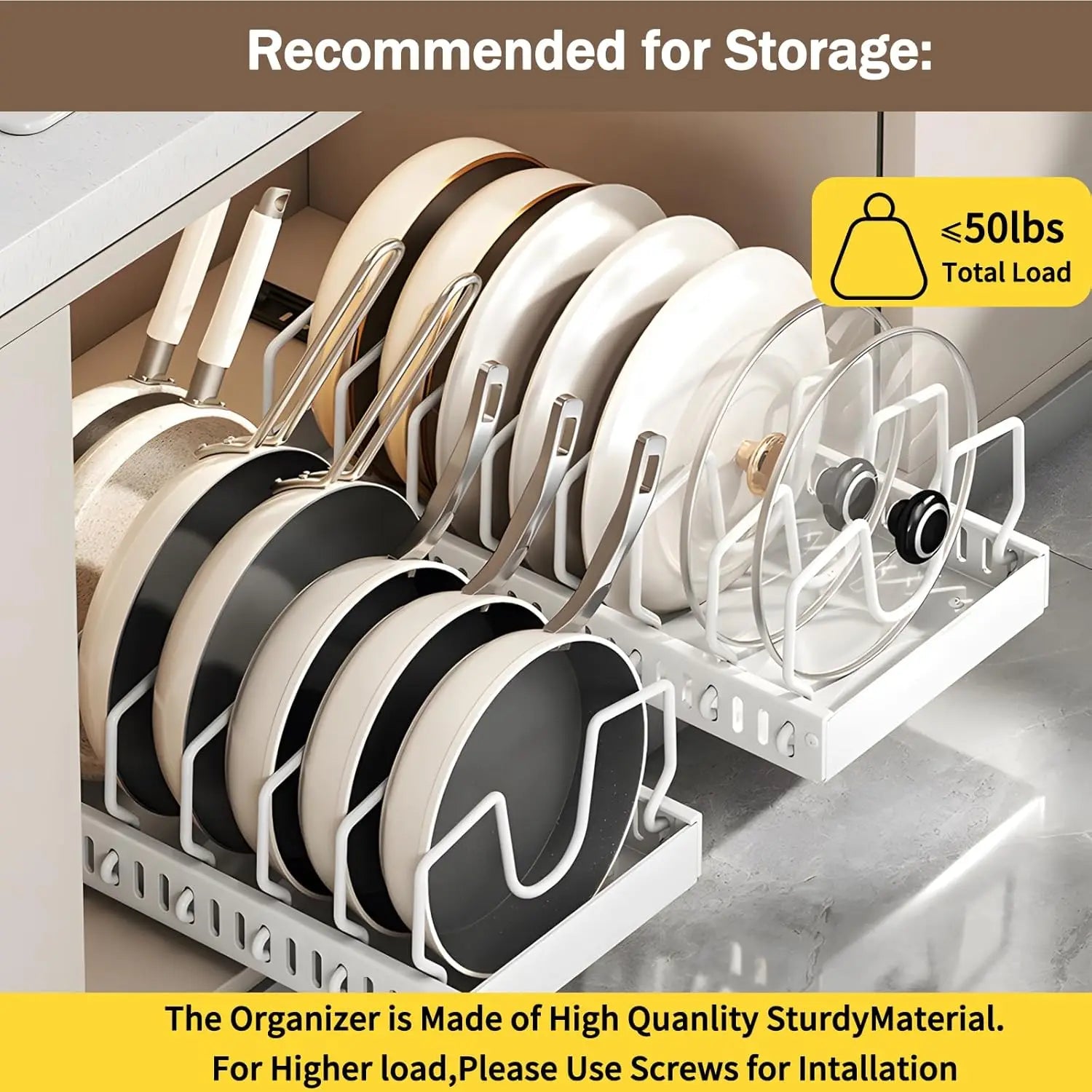 Pots and Pans Pull-Out Organizer
