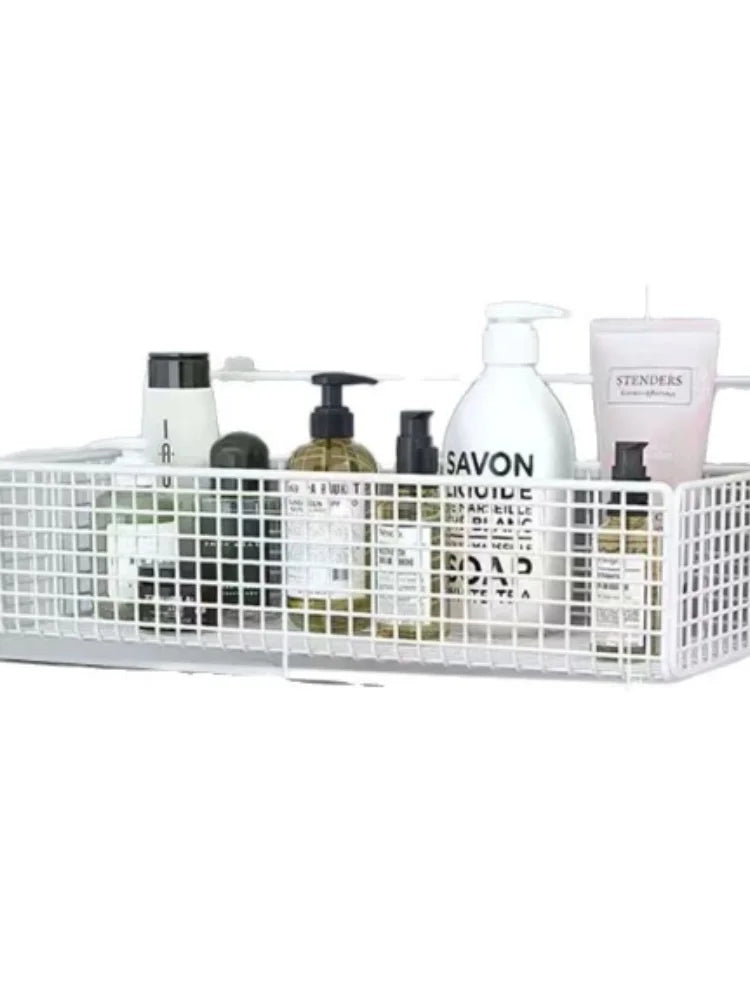 No-Drill Bathroom Storage Shelf