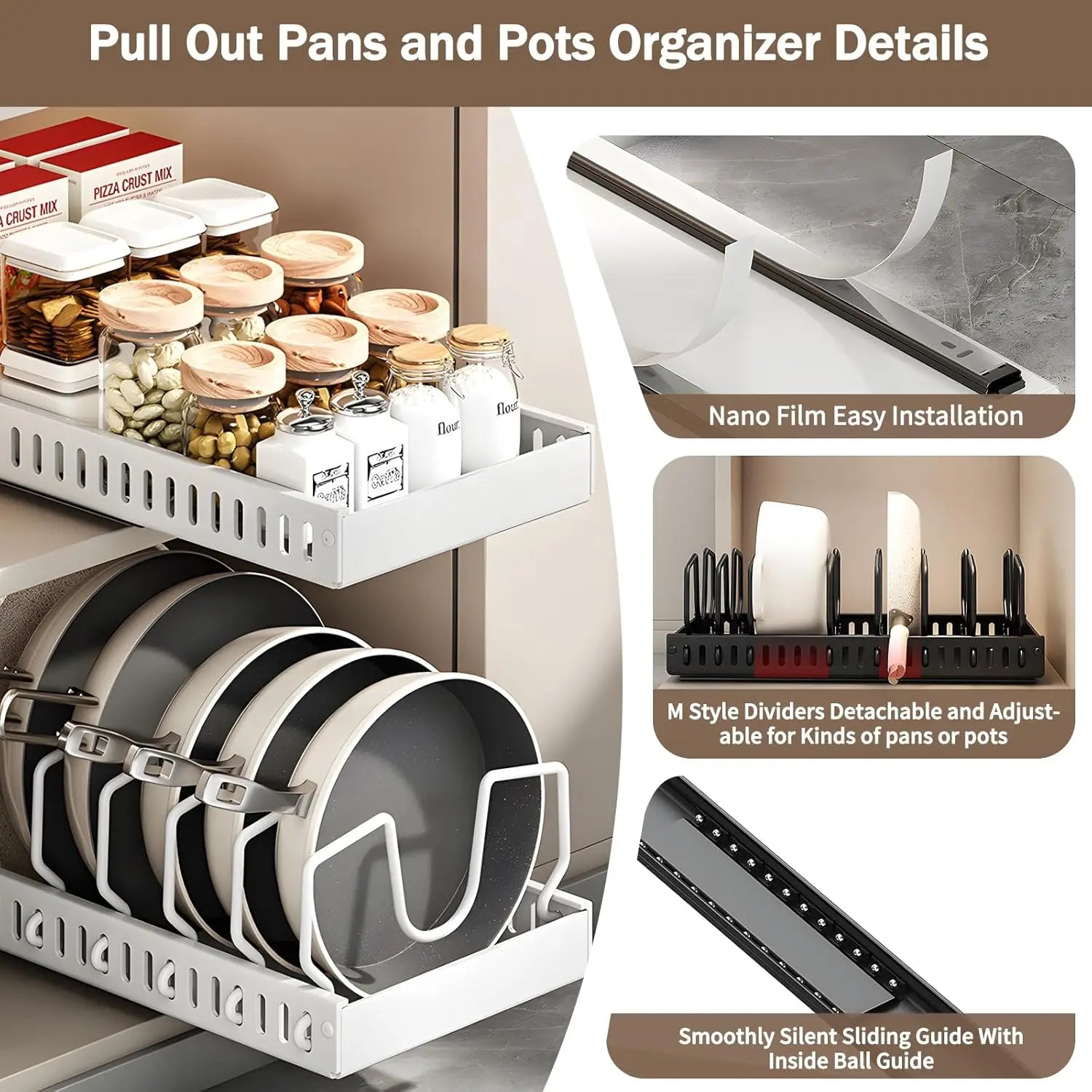 Pots and Pans Pull-Out Organizer