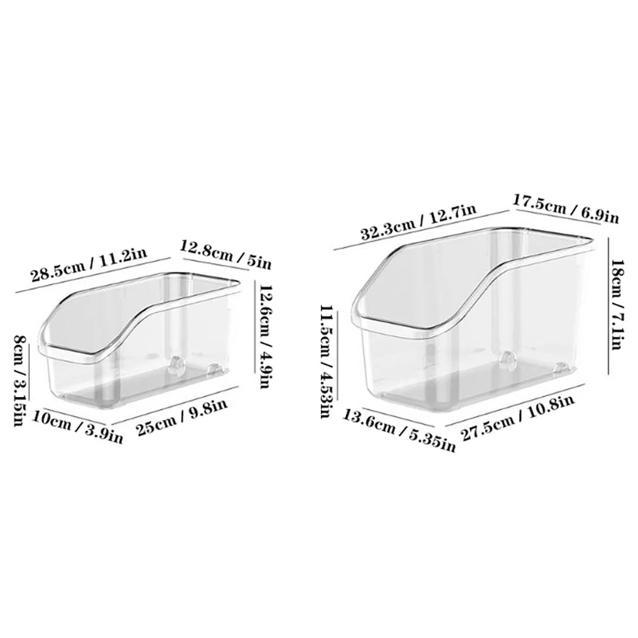 Rolling Clear Cabinet Bin