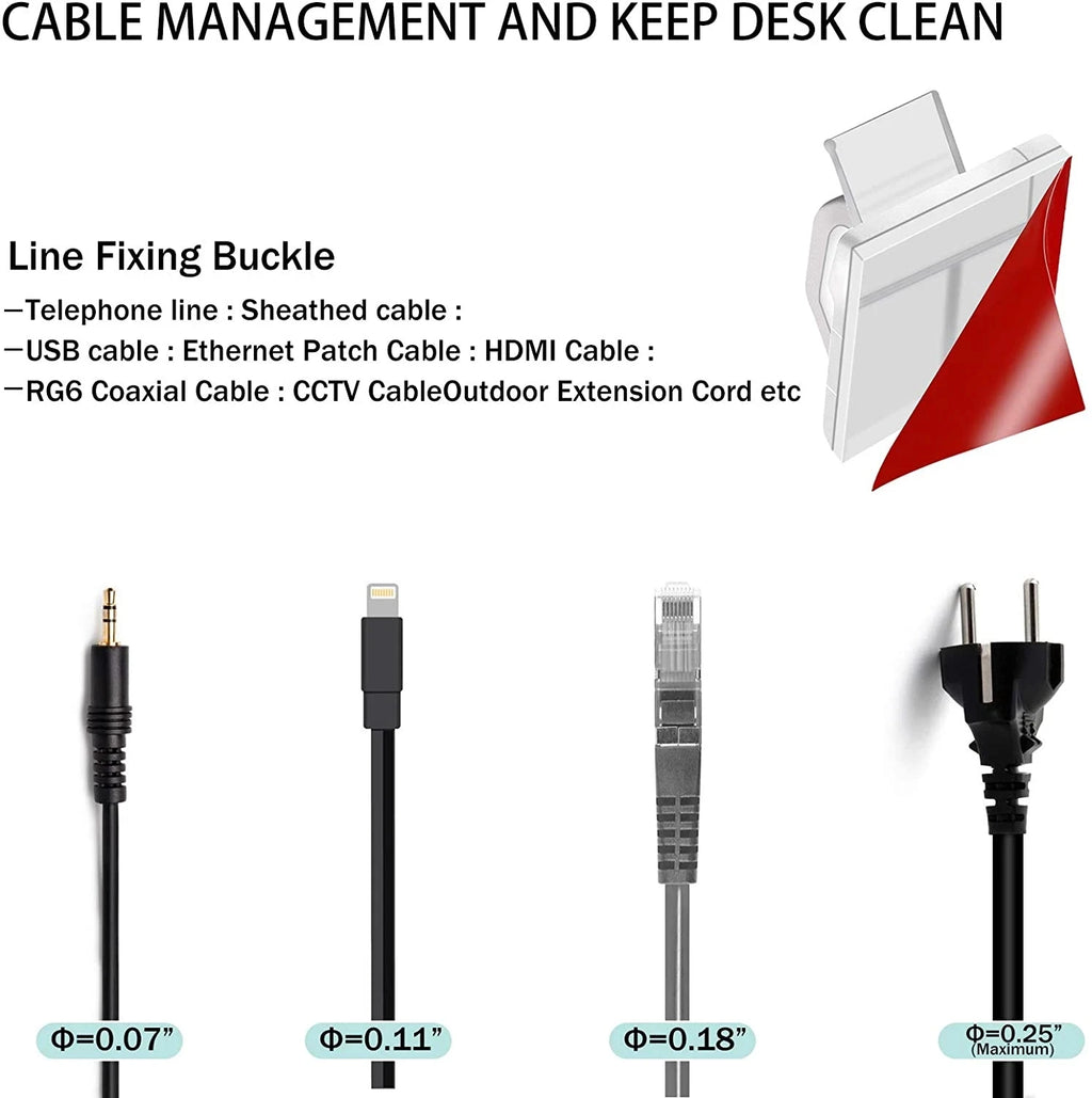 Wall Mount Cable Clips 50pcs
