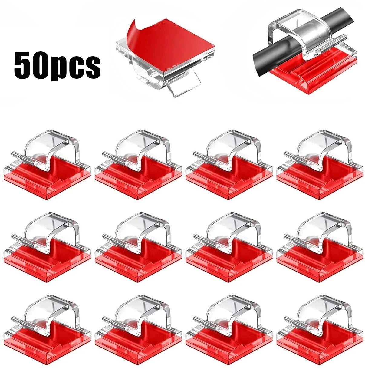 Wall Mount Cable Clips 50pcs