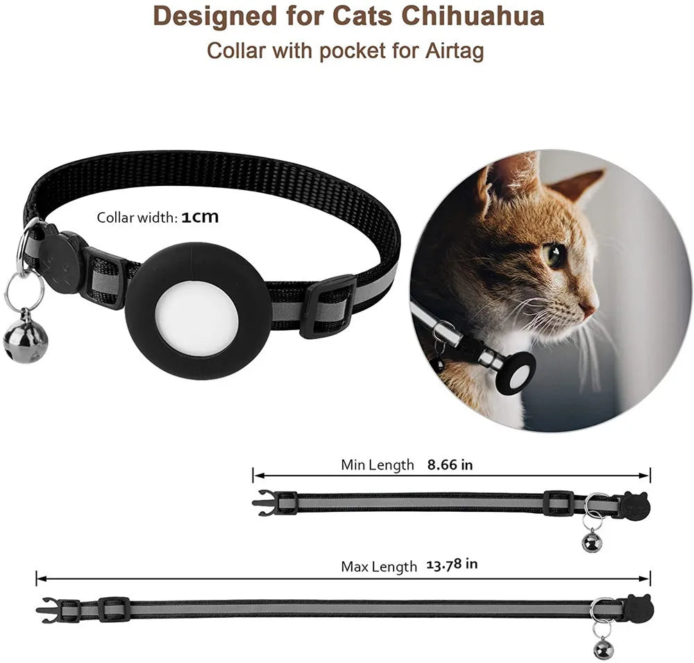 Reflective AirTag Cat Collar