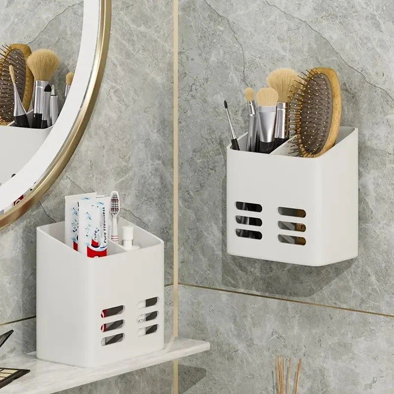 No-Drill Makeup Storage Shelf