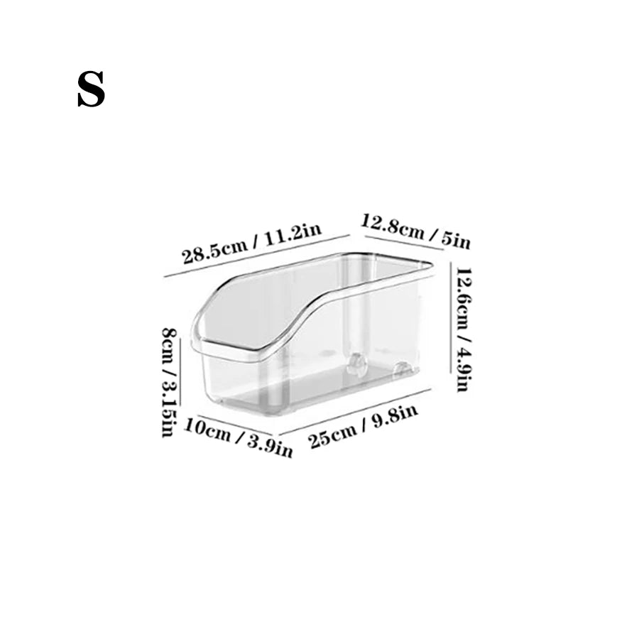 Rolling Clear Cabinet Bin